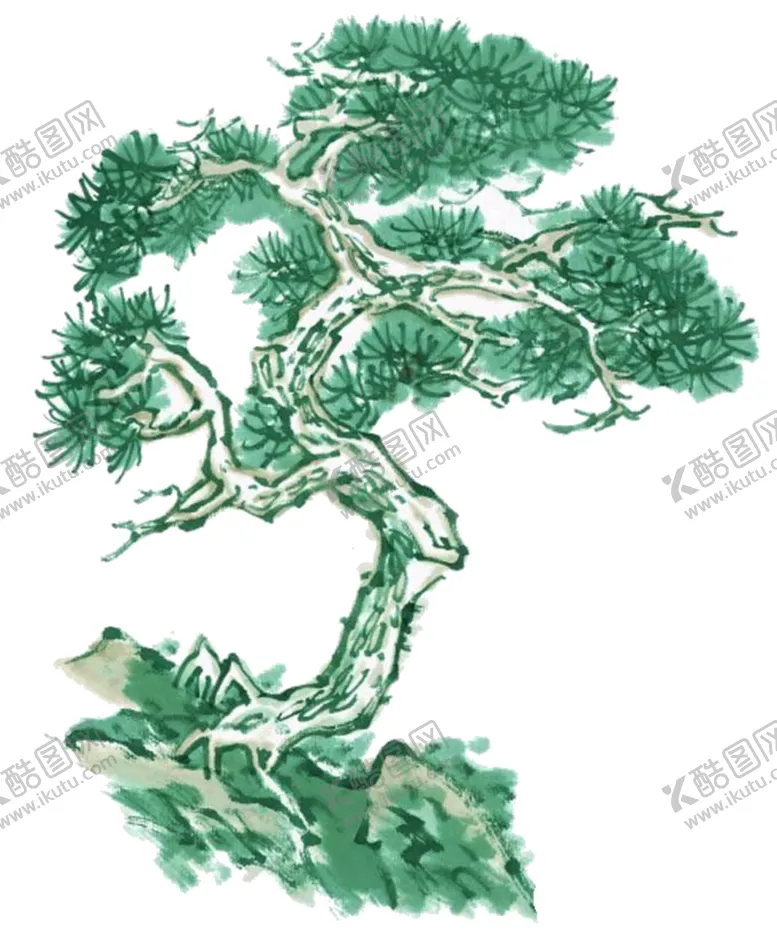 编号：98514107071536575432【酷图网】源文件下载-水墨中国风迎客松