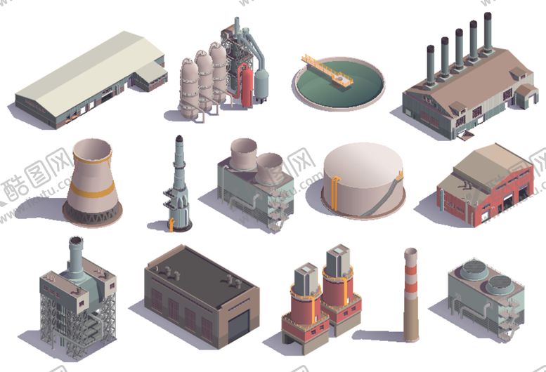 编号：64153710040941107887【酷图网】源文件下载-工厂厂房与设备