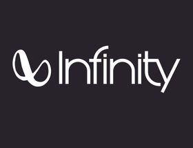 infinity标志黑底白字