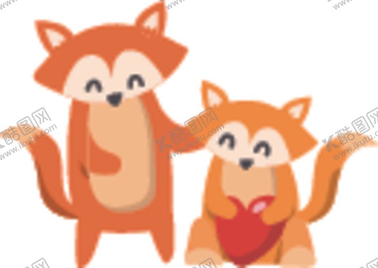 编号：38577110311906379701【酷图网】源文件下载-情侣狐狸
