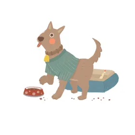 小狗卡通素材动物插画柴犬金毛寻回犬