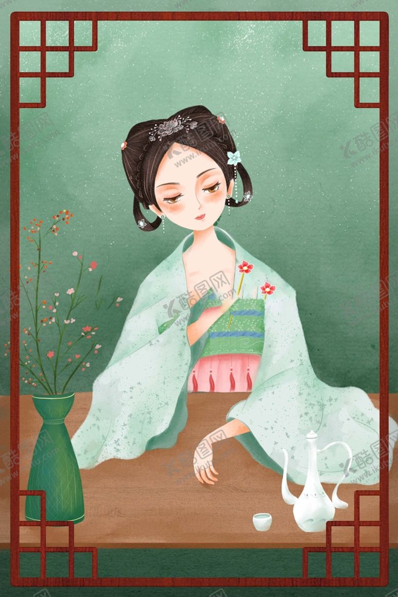 编号：12938409280242331430【酷图网】源文件下载- 复古旗袍女装图片 