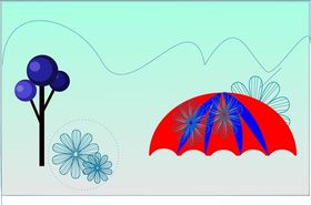 印花雨伞