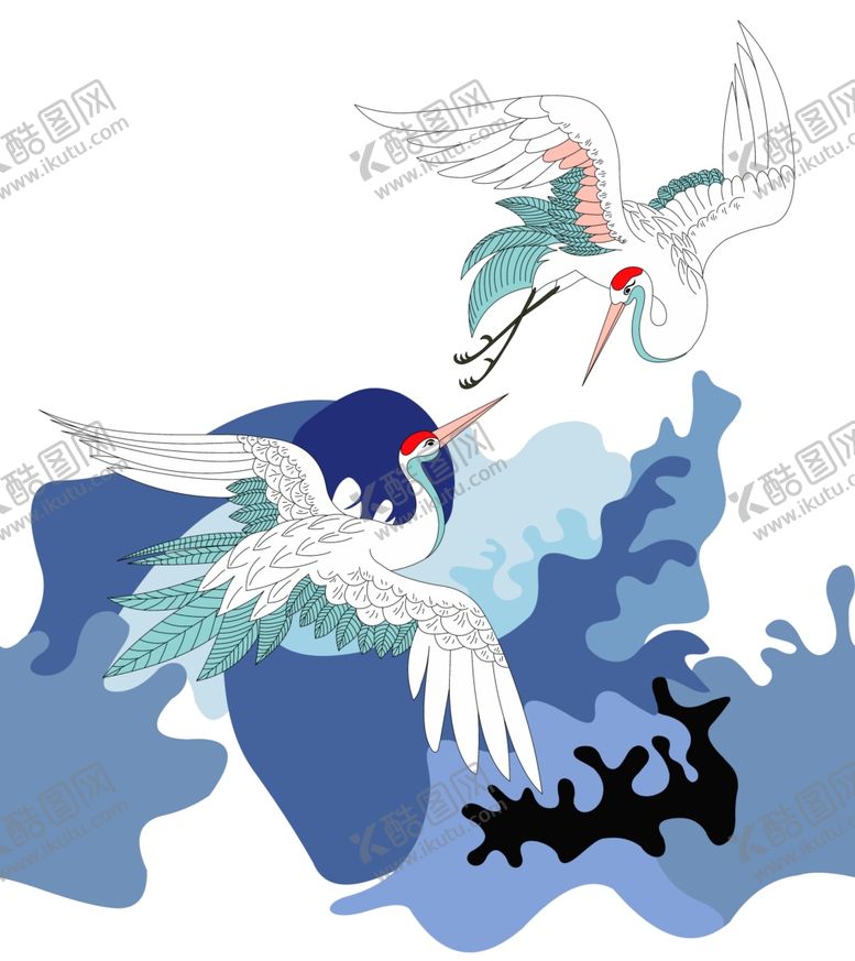 编号：38812709280003148023【酷图网】源文件下载-仙鹤