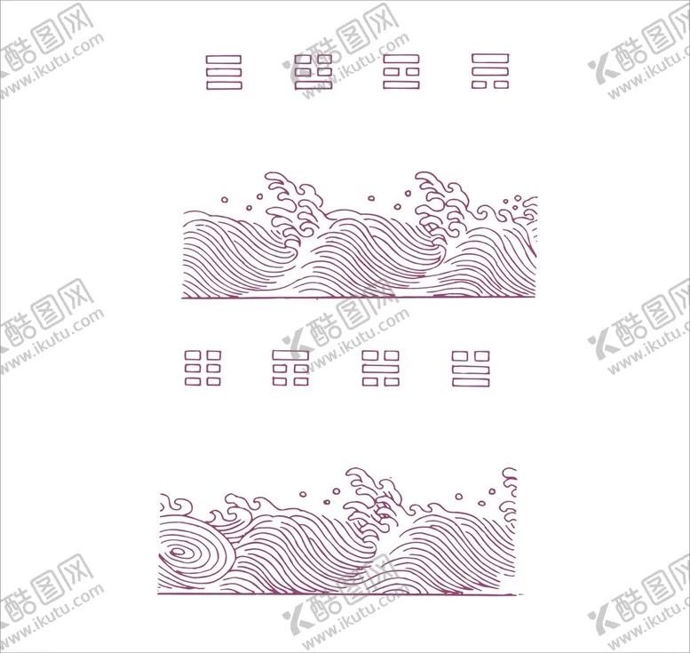 编号：40715602131236404507【酷图网】源文件下载-花纹河流水纹矢量图形