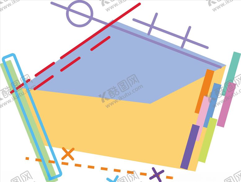 编号：57737209152001289657【酷图网】源文件下载-彩色不规则几何线条边框