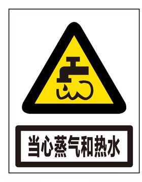 当心蒸汽和热水