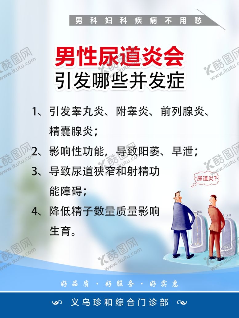 编号：18682009152229156806【酷图网】源文件下载-男性尿道炎海报