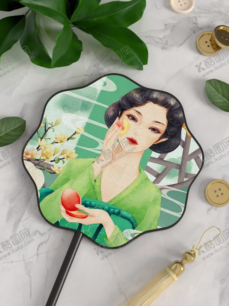 编号：62293101131500207897【酷图网】源文件下载-扇子纸扇团扇文创贴图样机