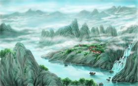 美丽的公园花海风景