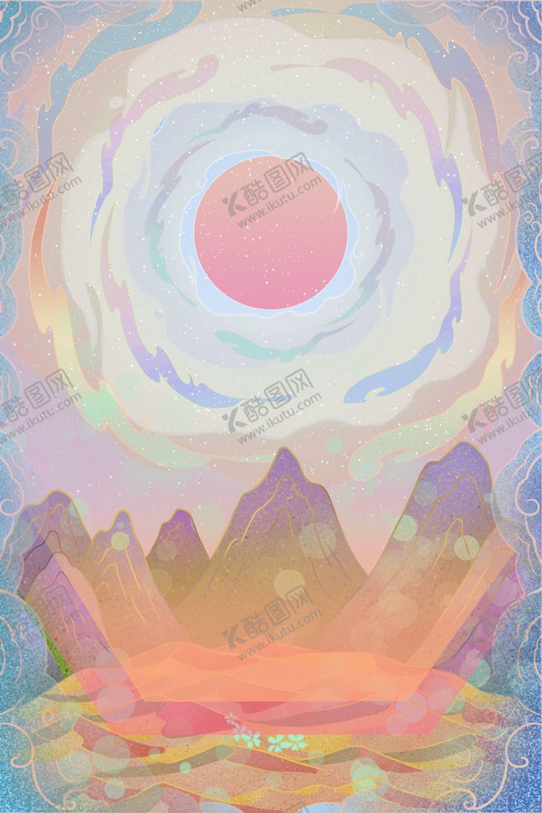编号：17624010040907257846【酷图网】源文件下载-国潮插画背景