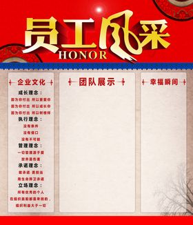 企业员工风采展板