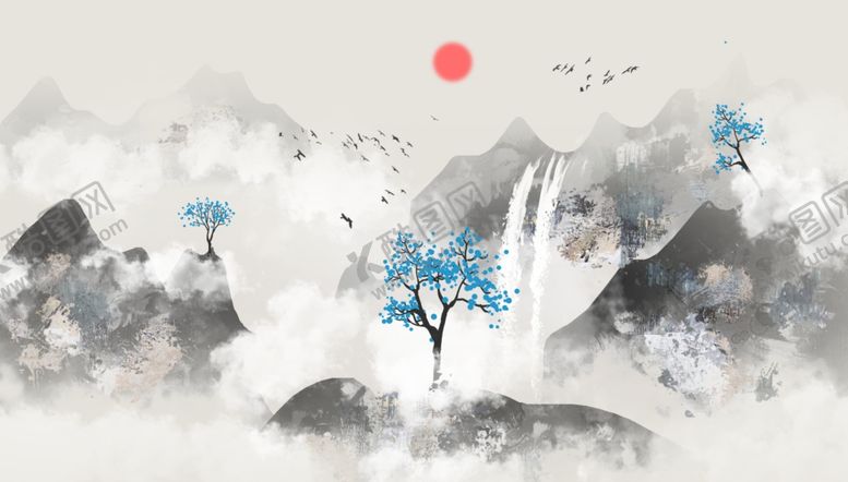 编号：26818910290824135094【酷图网】源文件下载-水墨山水