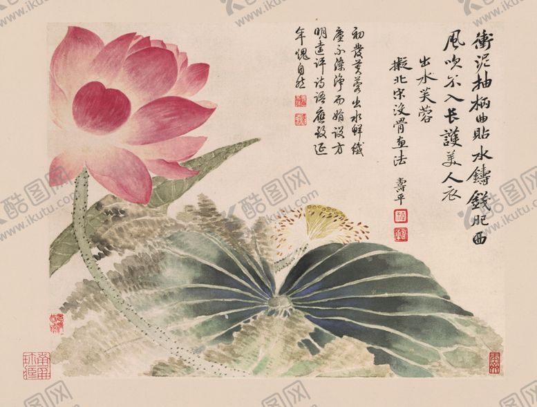 编号：20943009211221465041【酷图网】源文件下载-清代恽寿平花草绘画