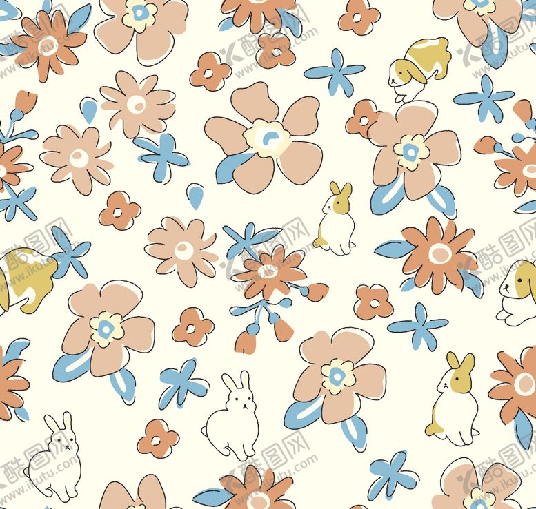 编号：42574109141441479201【酷图网】源文件下载-碎花兔子