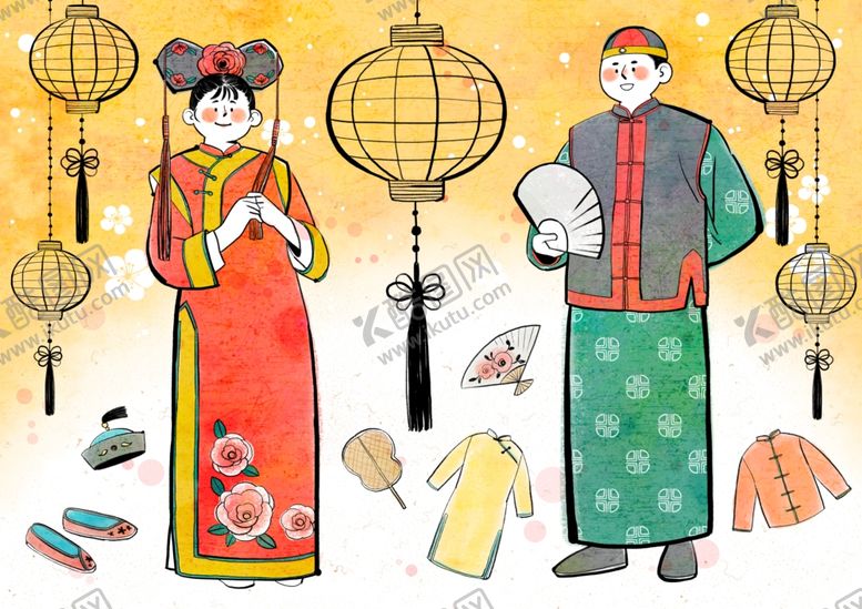 编号：67546110010733442146【酷图网】源文件下载-创意手绘古代人物插画海报