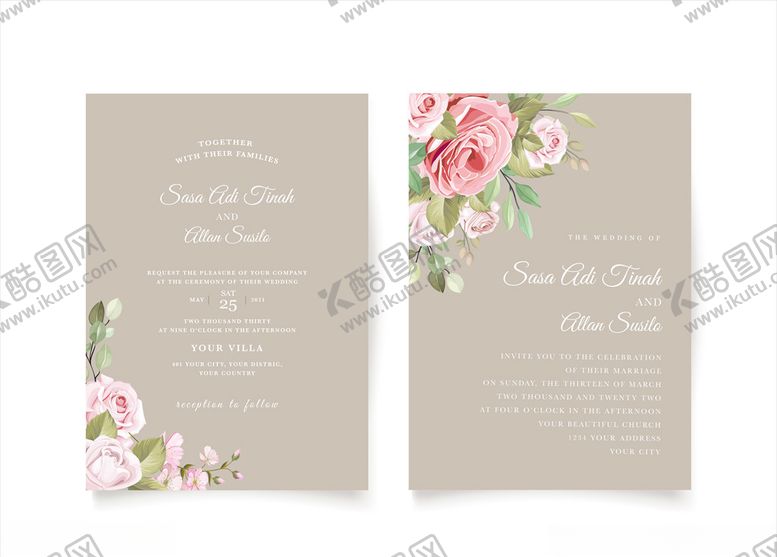 编号：21170710071547072105【酷图网】源文件下载-婚礼请柬