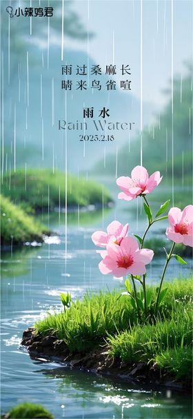 雨水节气海报地产二十四