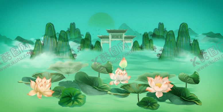 编号：82110802050614208790【酷图网】源文件下载-国潮风中国风插画背景
