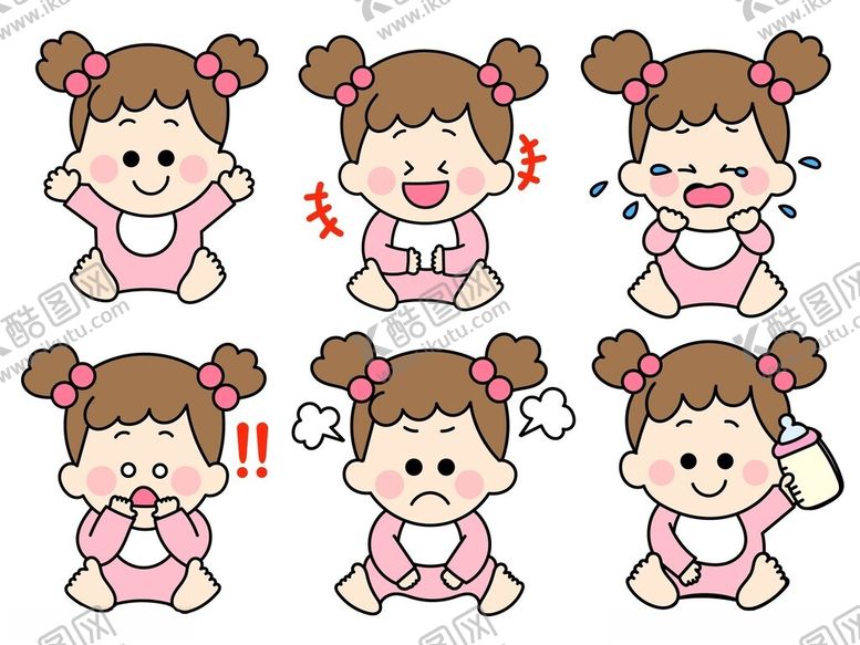 编号：95764810312005023361【酷图网】源文件下载-可爱萌娃表情集合
