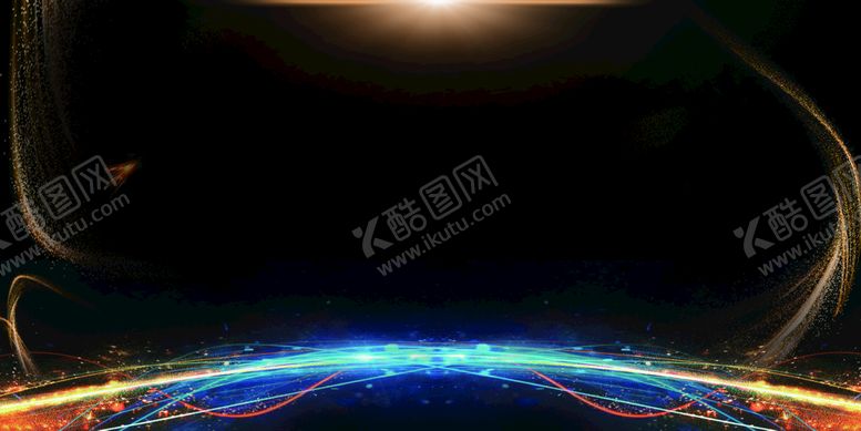 编号：80561409150820493605【酷图网】源文件下载-黑色炫丽 黑金科技背景 