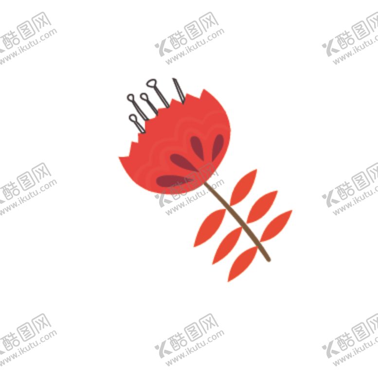 编号：50760912111805116842【酷图网】源文件下载-卡通花草AI分层植物