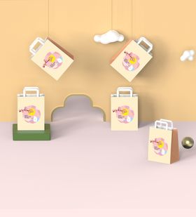 手提袋样机logo设计贴图