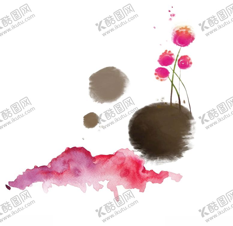 编号：92686009251515177241【酷图网】源文件下载-水墨艺术画抽象笔墨花卉