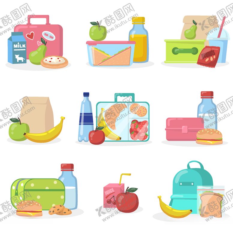 编号：86552010110616239104【酷图网】源文件下载-早餐矢量图