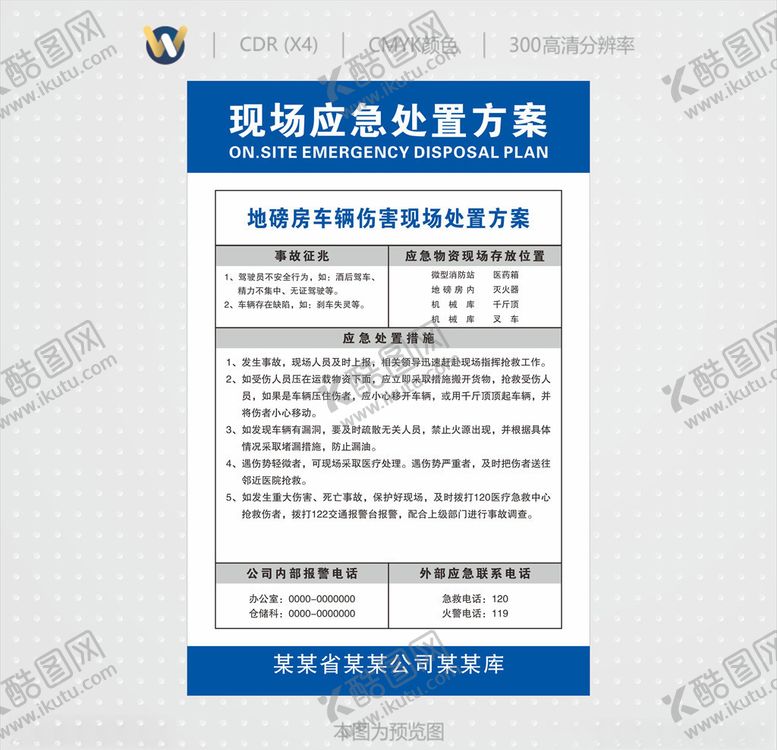 编号：34322106270544515165【酷图网】源文件下载-地磅房车辆伤害现场应急处置方案