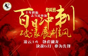 中考百日誓师海报