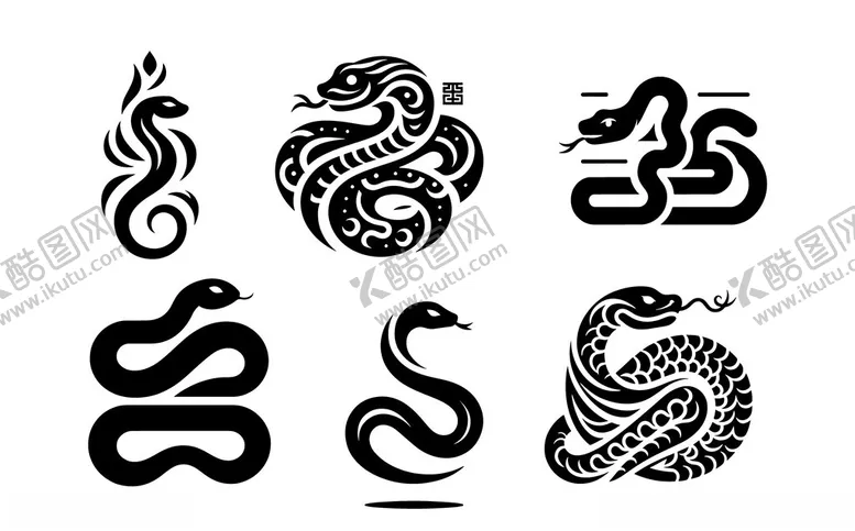编号：33169602221804234387【酷图网】源文件下载-蛇年剪影