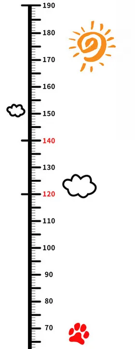儿童卡通身高贴