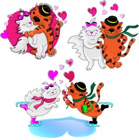 卡通猫狸花小素描小彩绘小速写