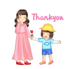 教师节感恩PNG小女孩