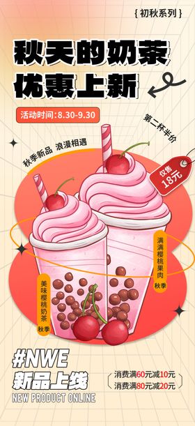 奶茶海报饮品美食小吃