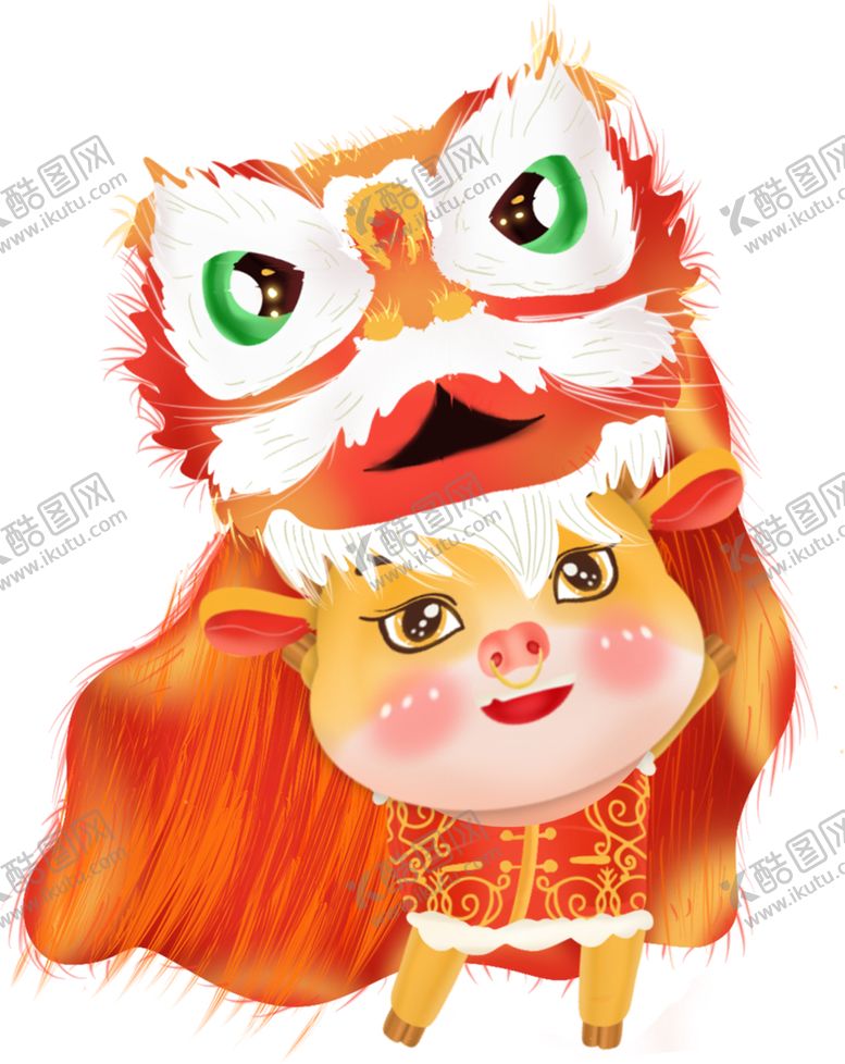 编号：22051803271256578786【酷图网】源文件下载-卡通牛年