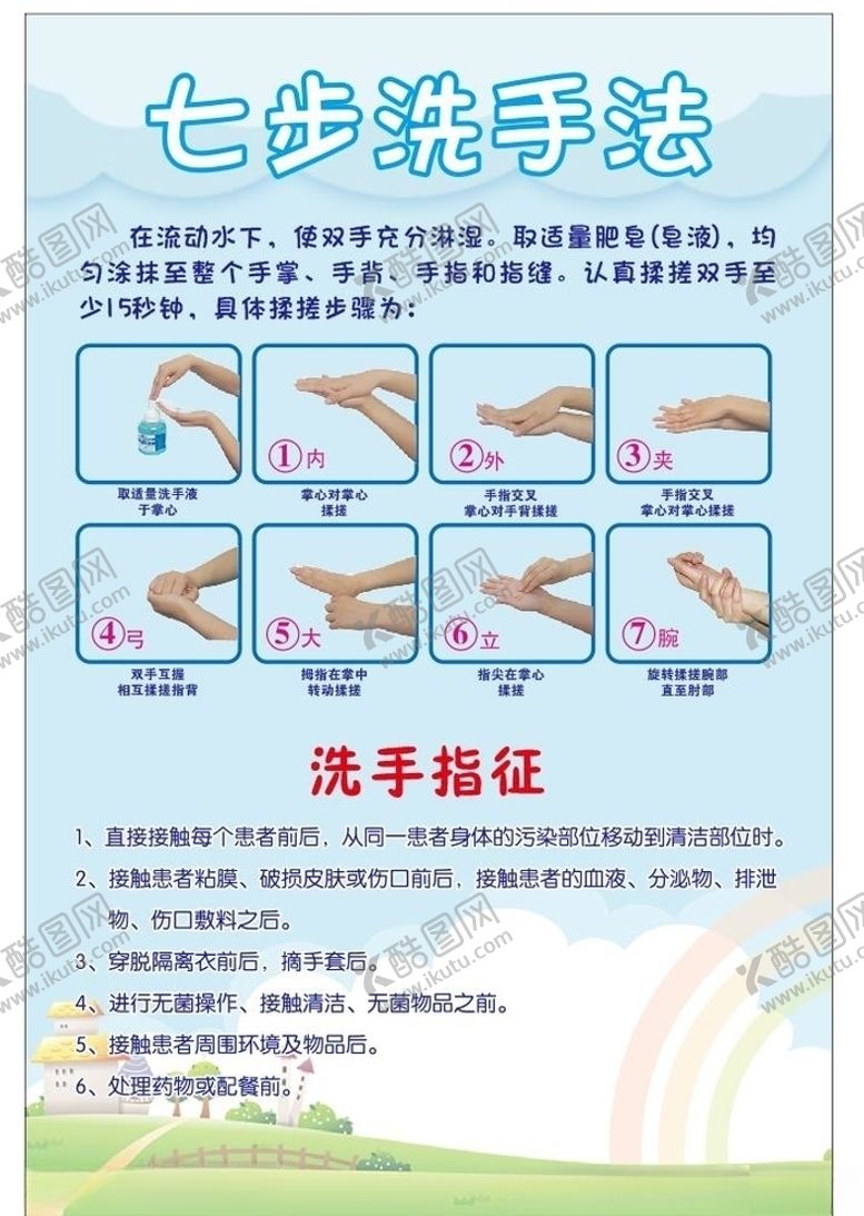 编号：78852310310609479784【酷图网】源文件下载-洗手七步法