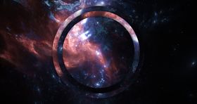 梦幻背景气泡彩色星空闪光