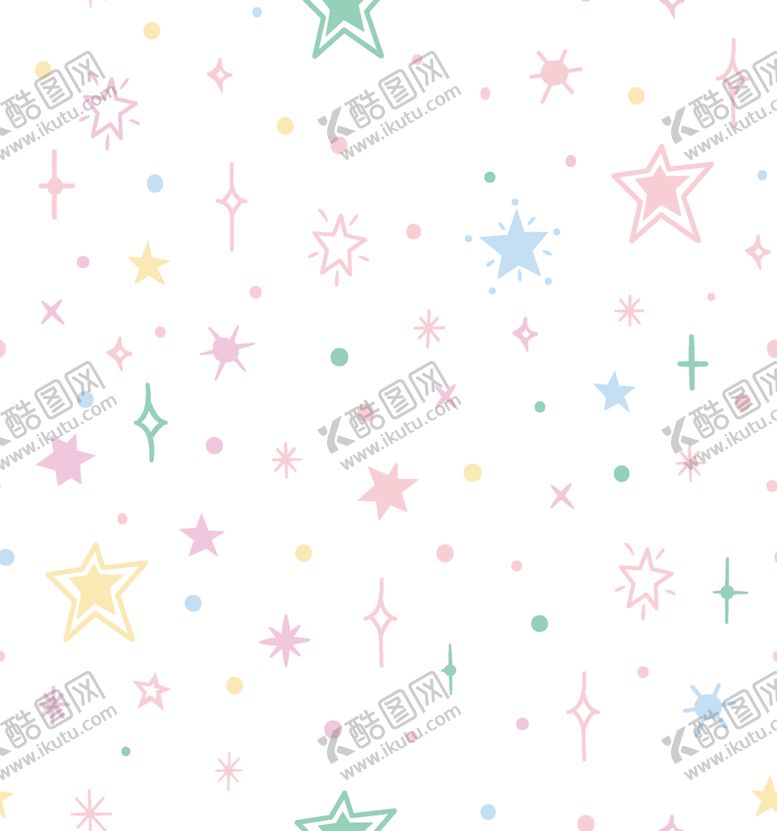编号：53279604022241078552【酷图网】源文件下载-多彩星星图案背景