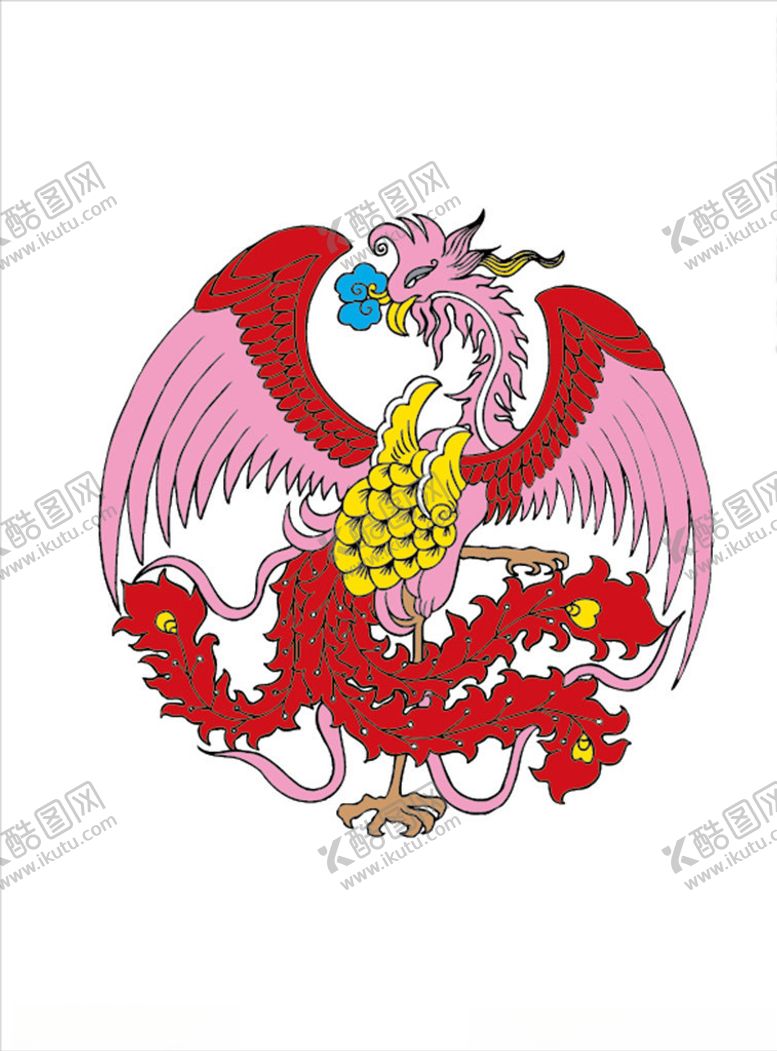 编号：63954709180350409610【酷图网】源文件下载-传统吉祥图案凤凰