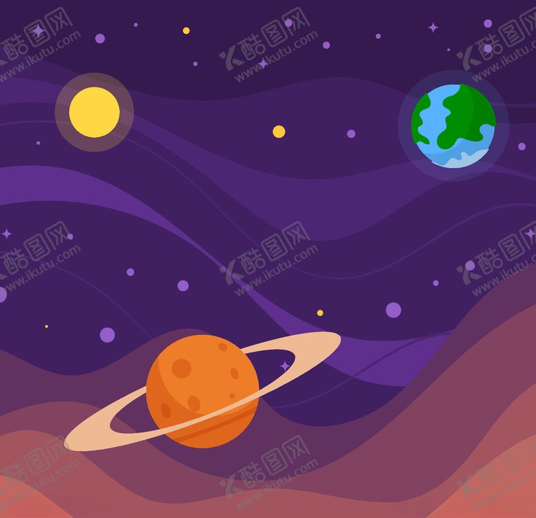 编号：92910806170312301243【酷图网】源文件下载-太空插画
