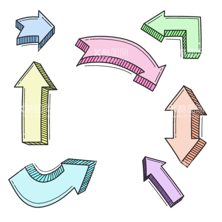 编号：27586212040643243695【酷图网】源文件下载-手绘箭头符号