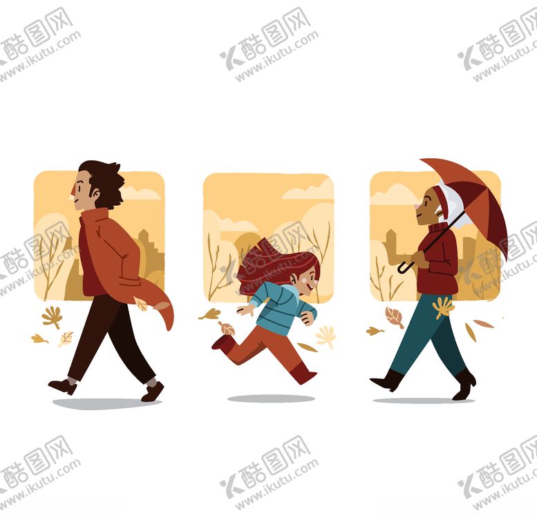 编号：44303507010412078207【酷图网】源文件下载-穿秋装的人