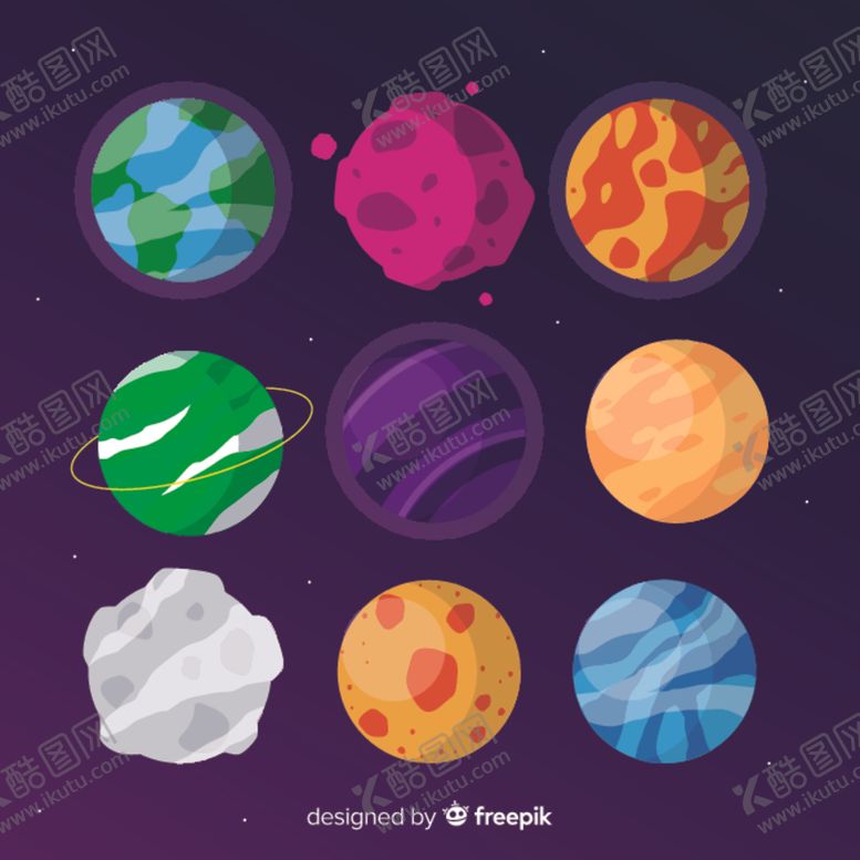 编号：91959809091744557381【酷图网】源文件下载-卡通星球行星