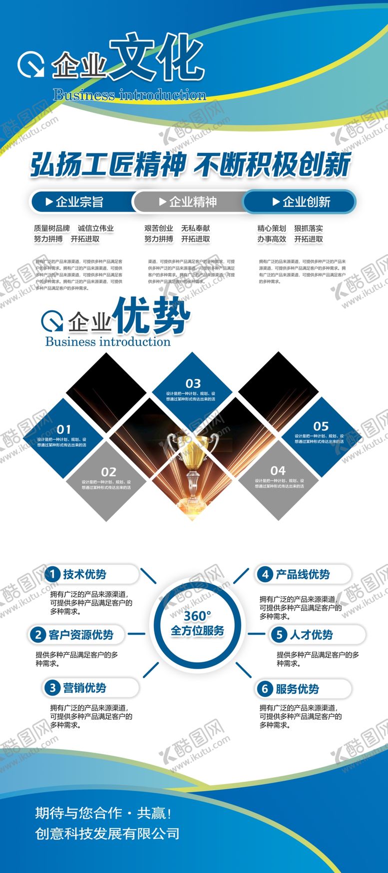 编号：78269304052356215236【酷图网】源文件下载-公司简介展架