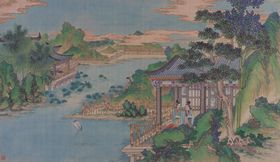 红楼梦场景精美工笔画