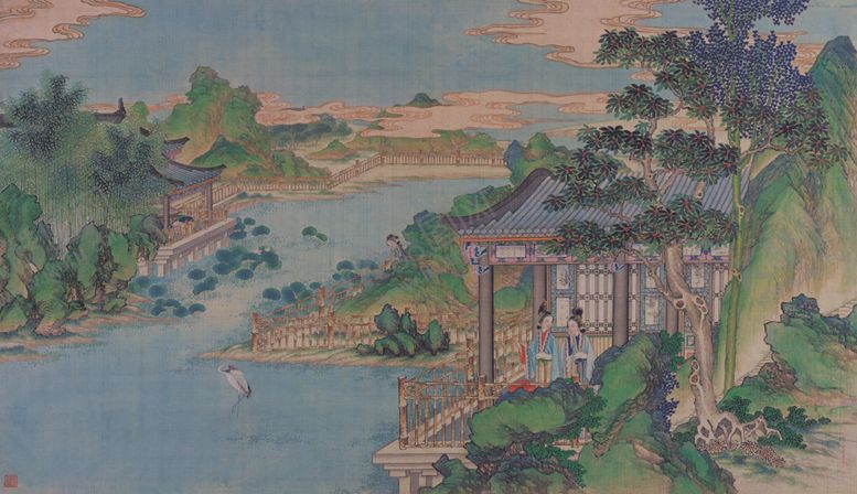 编号：81611805042029572991【酷图网】源文件下载-红楼梦场景精美工笔画