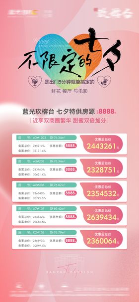 情人节特价房海报