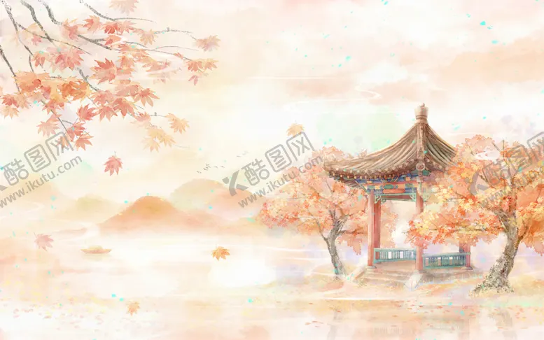 编号：90641309170233318457【酷图网】源文件下载-中国风山水背景画